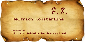 Helfrich Konstantina névjegykártya